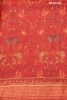 Handloom Printed Tussar Silk Saree